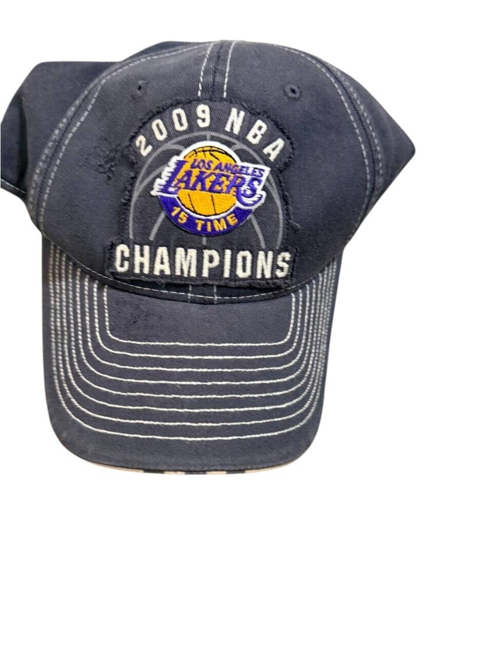 2009 Lakers 15 Time NBA Champions Adidas Stretch Fit Hat